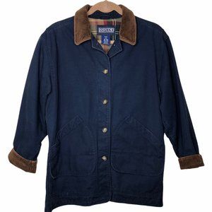 Land's End Indigo Canvas Twill Barn Coat SP